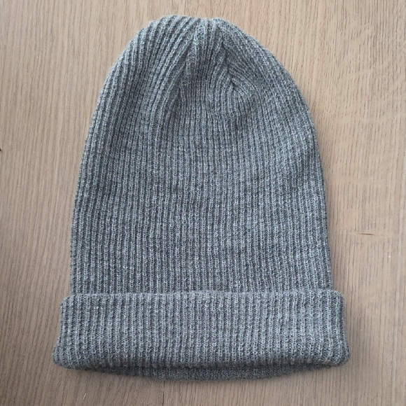 Essentials Charcoal Ribbed Beanie - Picture 2 of 2